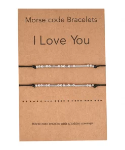 Bracelet Couple Code Morse Homme et Femme