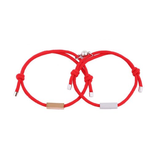 Bracelet personnalisé couple rouge