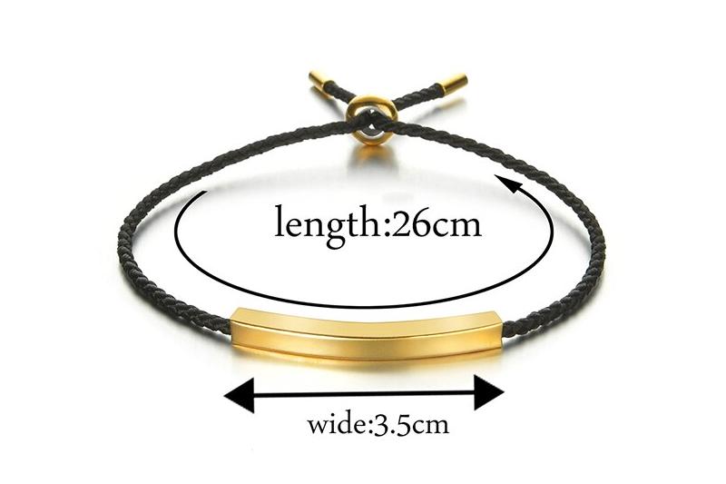 Bracelet cordon personnalisé pour couple