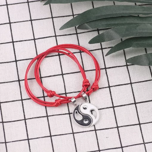Bracelet Yin Yang Couple rouge