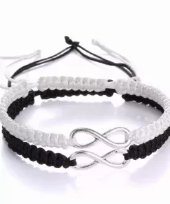 Bracelet Infini pour Couple Noir et Blanc