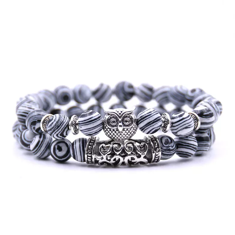 Bracelet de distance couple marbre